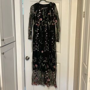 ChicWish floral long sleeve maxi dress